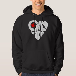 Happy Canada Day Canadian Flag Maple Leaf Heart Hoodie