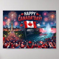Happy Canada Day celebrations fireworks