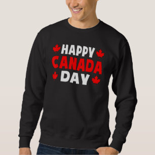 Happy Canada Day Cute Maple Leaf Canada Day Men Wo Sweatshirt
