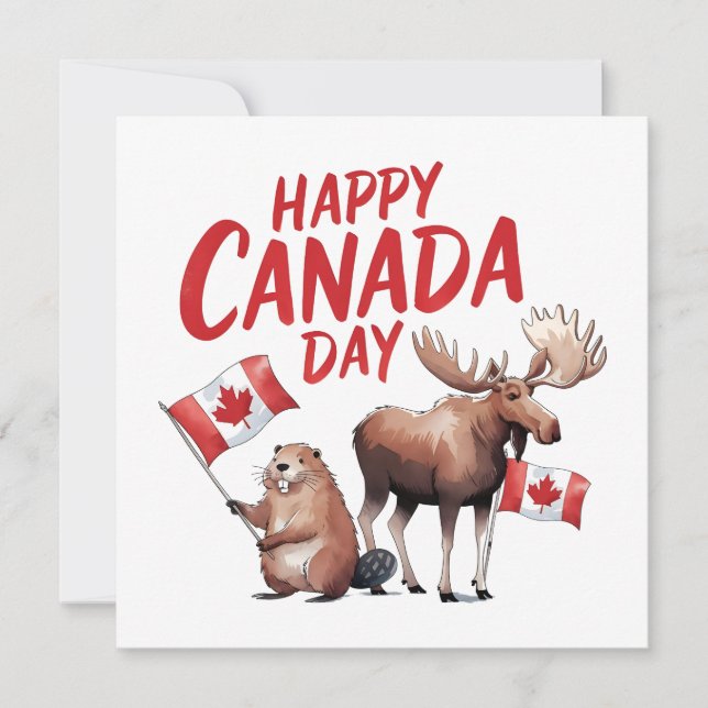 Happy Canada Day  Holiday Card (Front)