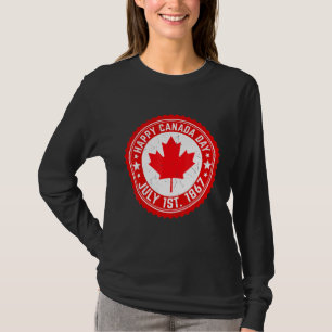 Happy Canada Day July 1867 Maple Leaf Canadian Fla T-Shirt