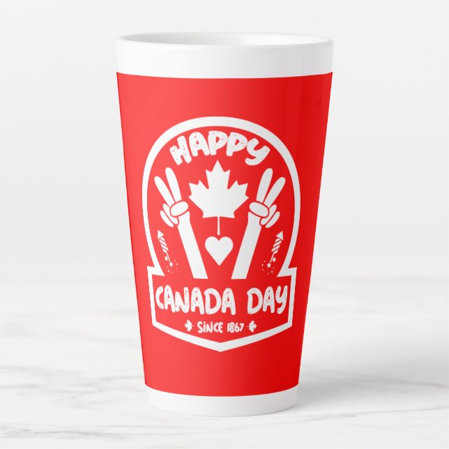 Happy Canada Day July 1    Large Coffee Mug (Front)