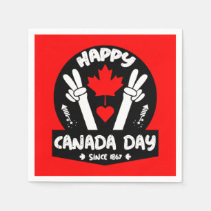 Happy Canada Day July 1 Napkin