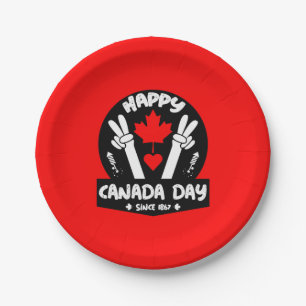 Happy Canada Day July 1   Paper Plate