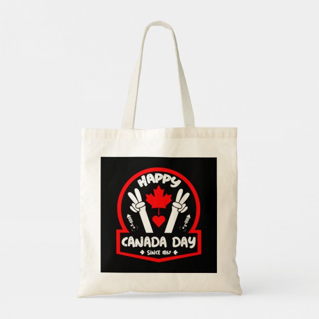 Happy Canada Day July 1     Tote Bag (Back)