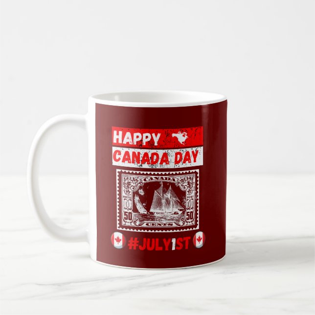 Happy Canada day July 1st   Coffee Mug (Left)