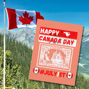 Happy Canada day July 1st Postcard