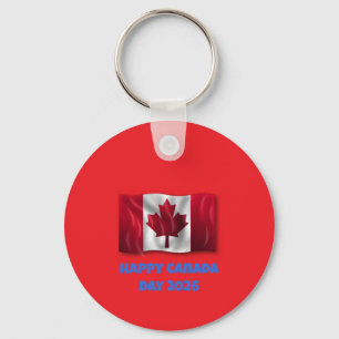 Happy Canada Day Key Ring