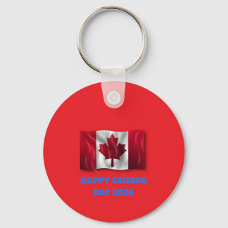 Happy Canada Day Key Ring