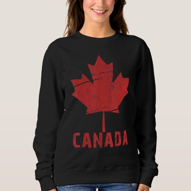 Happy Canada Day  Maple Leaf Canada Day Sweatshirt (Front)