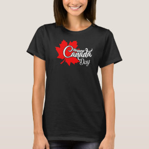 Happy Canada Day   Maple Leaf Canadian Flag Woman T-Shirt