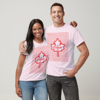 Happy Canada Day Maple Leaf Graphic Tee
