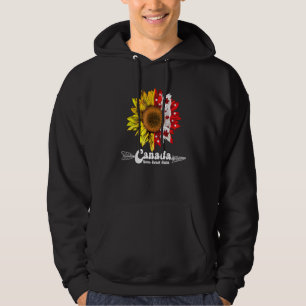 Happy Canada Day Maple Sunflower 1st July Independ Hoodie