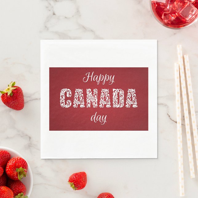 Happy Canada Day Napkin (Creator Uploaded)