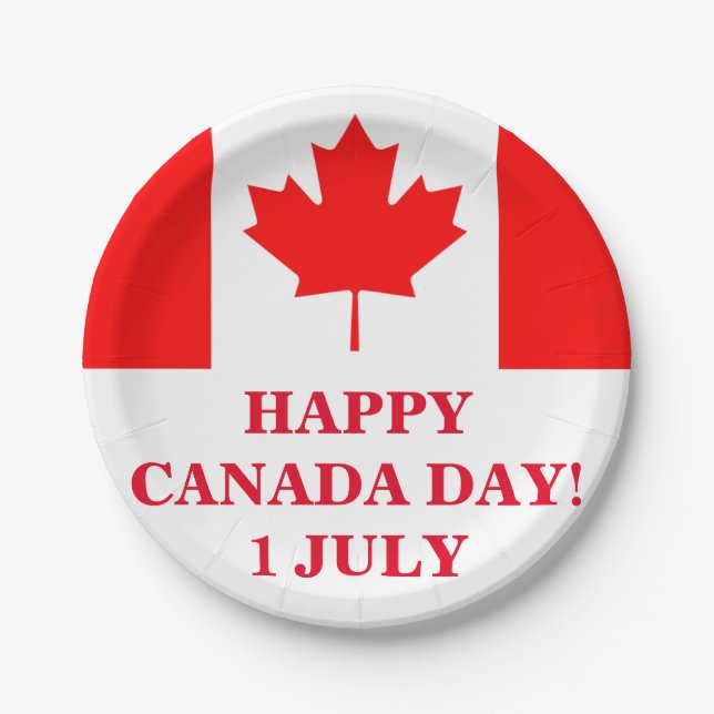 HAPPY CANADA DAY! PAPER PLATE (Front)