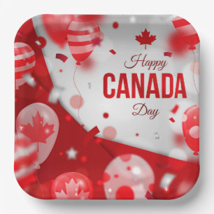 Happy Canada Day. Paper Plate