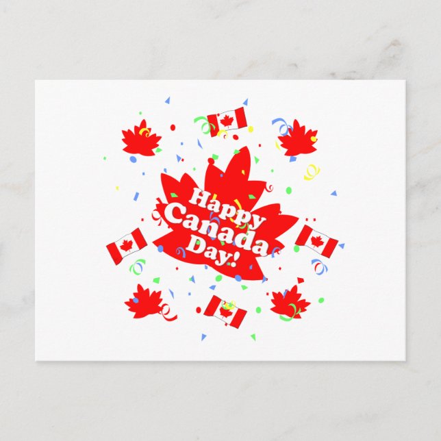 Happy Canada Day Party Postcard (Front)