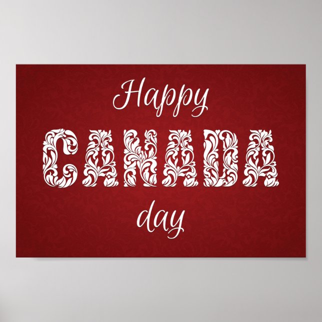 Happy Canada Day Poster (Front)