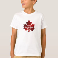 Happy CANADA DAY Red Maple Leaf Kids T-Shirt