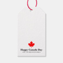 Happy Canada Day red maple leaf with custom text 