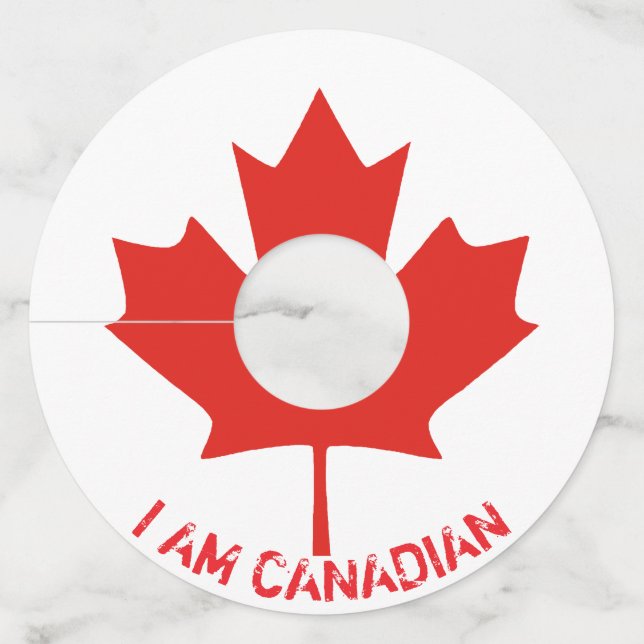 Happy Canada Day Wine Glass Tags (Front)