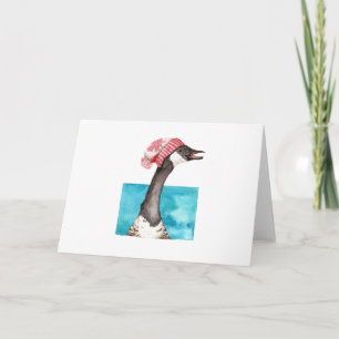 Happy Canada Goose in a Toque Card
