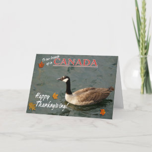 Happy Canadian Thanksgiving-Canada Goose Holiday Card