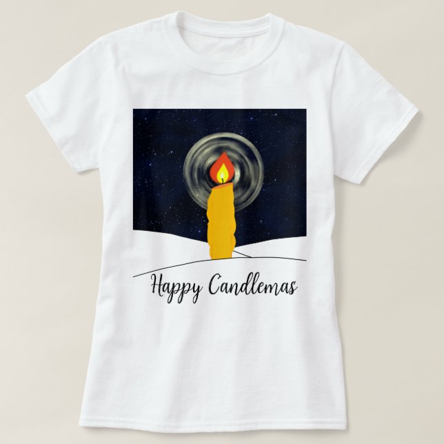 Happy Candlemas T-Shirt (Design Front)