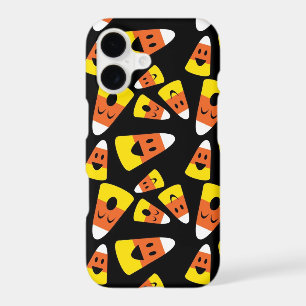 Happy candy corn orange Halloween pattern