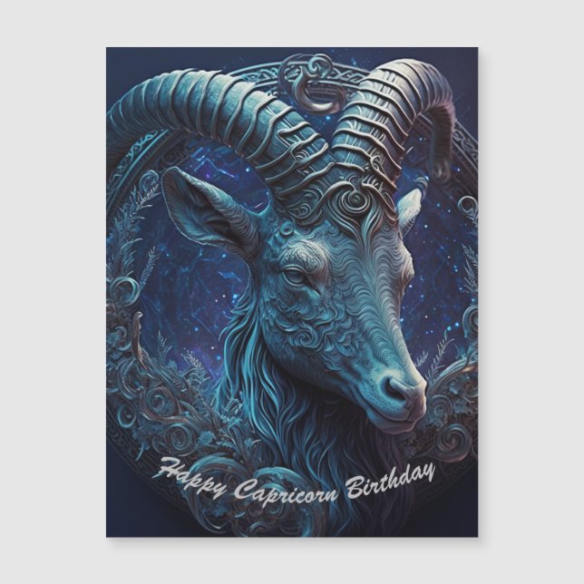 Happy Capricorn Birthday Magnetic Card (option 2) (Front)