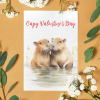 Happy Capy Valentine's day Capabara Love