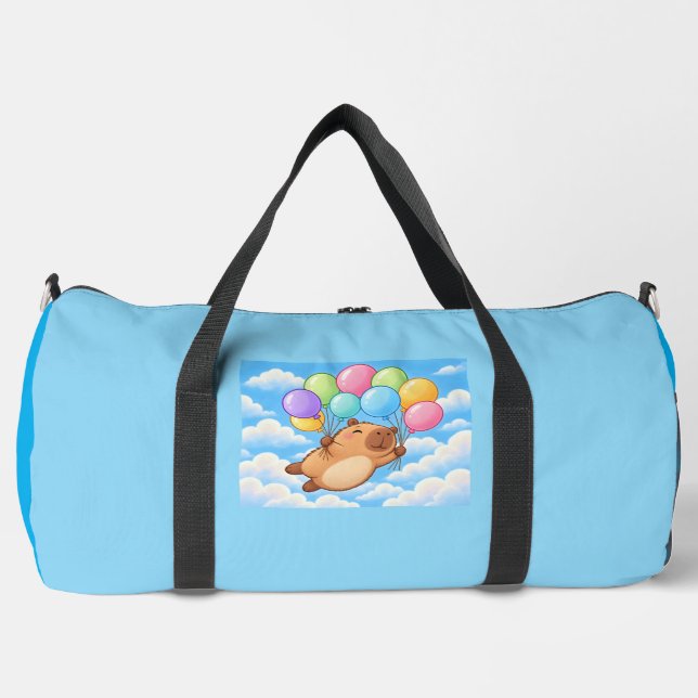 Happy Capybara in the Clouds Backpack | Cute Ballo (Front)