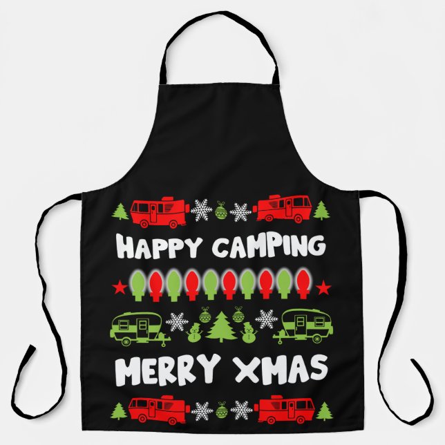 Happy Caravan Christmas Season  Apron (Front)