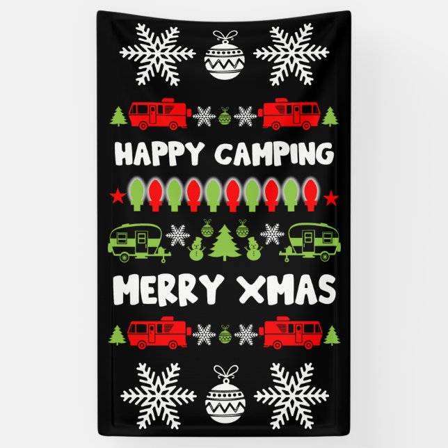 Happy Caravan Christmas Season  Banner (Vertical)