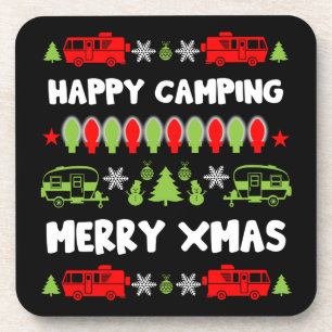 Happy Caravan Christmas Season Coaster