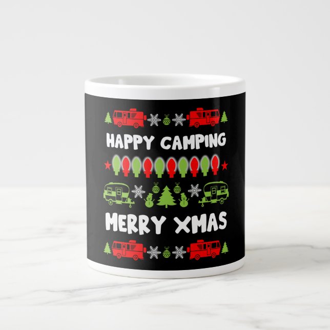Happy Caravan Christmas Season  Large Coffee Mug (Front)