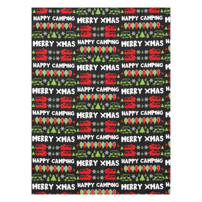Happy Caravan Christmas Season  Tablecloth (Front)