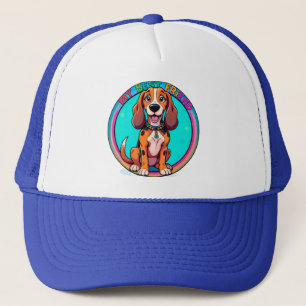 Happy Cartoon Beagle Dog My Best Friend Trucker Hat