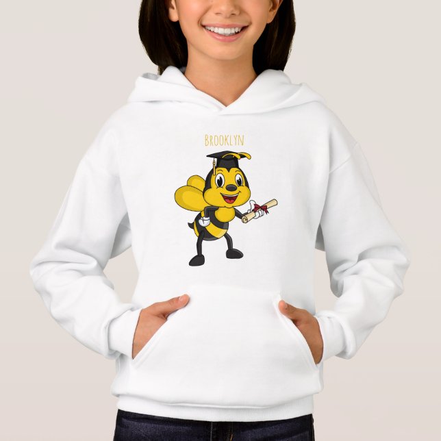 Happy cartoon bee graduation (Front)
