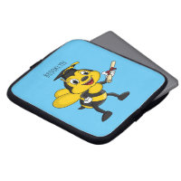 Happy cartoon bee graduation