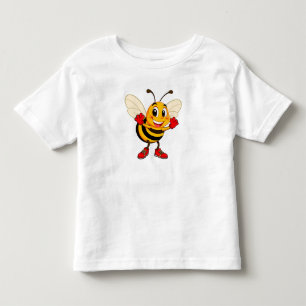 Happy Cartoon Bee with Red Shoes Toddler T-Shirt