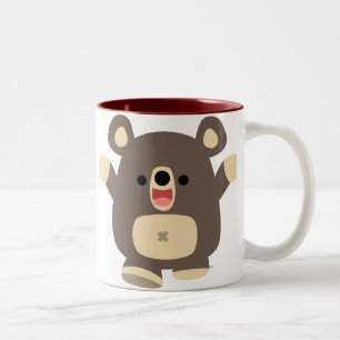 Happy Cartoon Black Bear mug