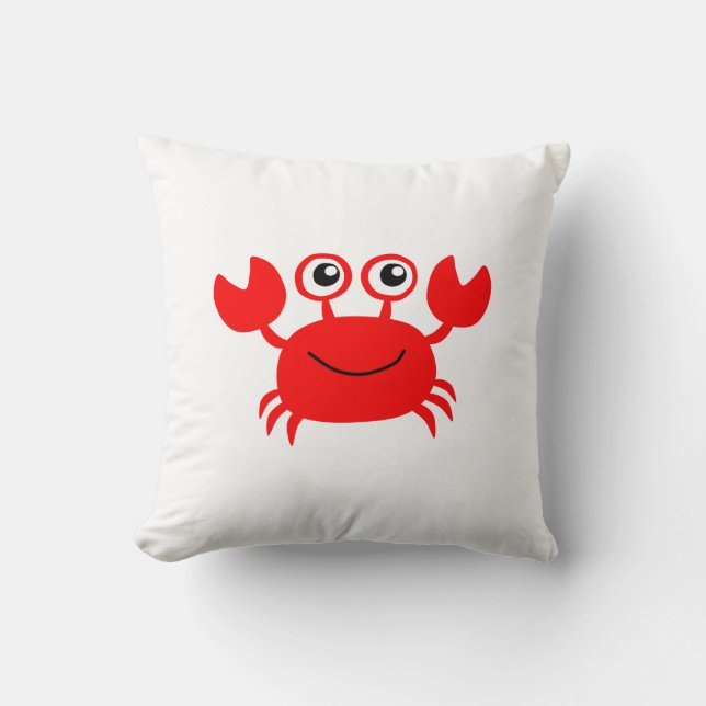 Happy Cartoon Crab Cushion (Front)