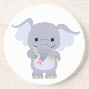 Happy Cartoon Elephant Coaster