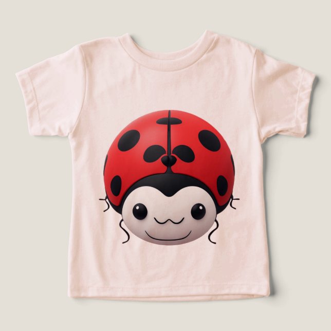 Happy Cartoon Ladybug Gift For Girl (Design Front)