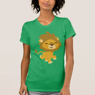 Happy Cartoon Lion Women T-shirt