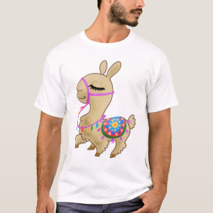 Happy Cartoon Llama T-Shirt