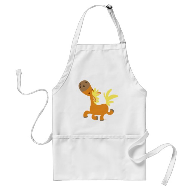 Happy Cartoon Pony Cooking Apron (Front)