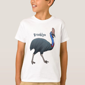 Happy cassowary bird cartoon illustration T-Shirt