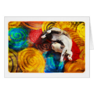 Happy cat , card